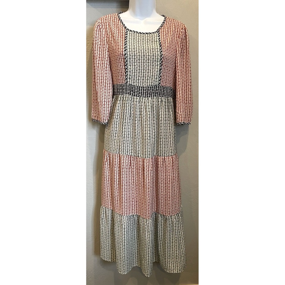 Orange Creek Dress Womens Size Small Floral Midi Cottagecore Prairie Lined